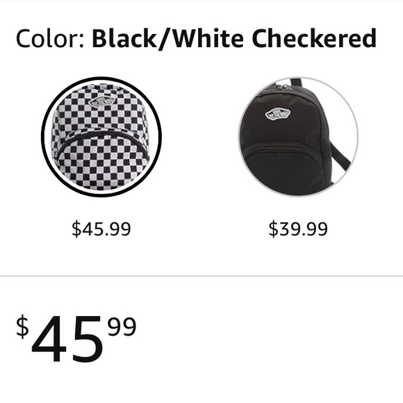 NWOT Vans Off The Wall Mini Backpack $50 New - Picture 6 of 11